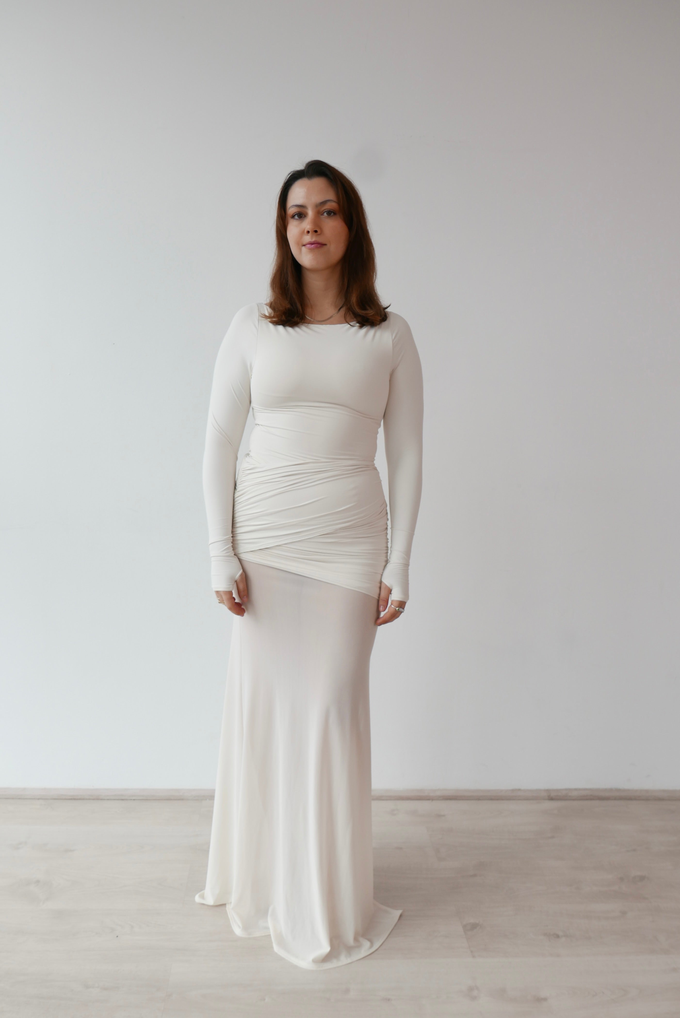amara dress in ivory