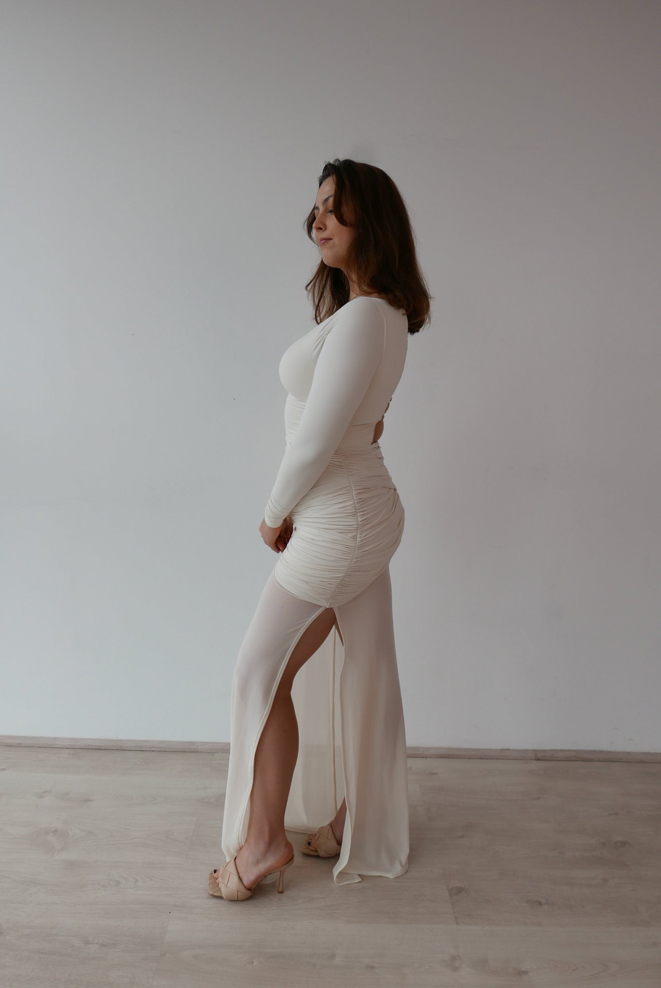amara dress in ivory