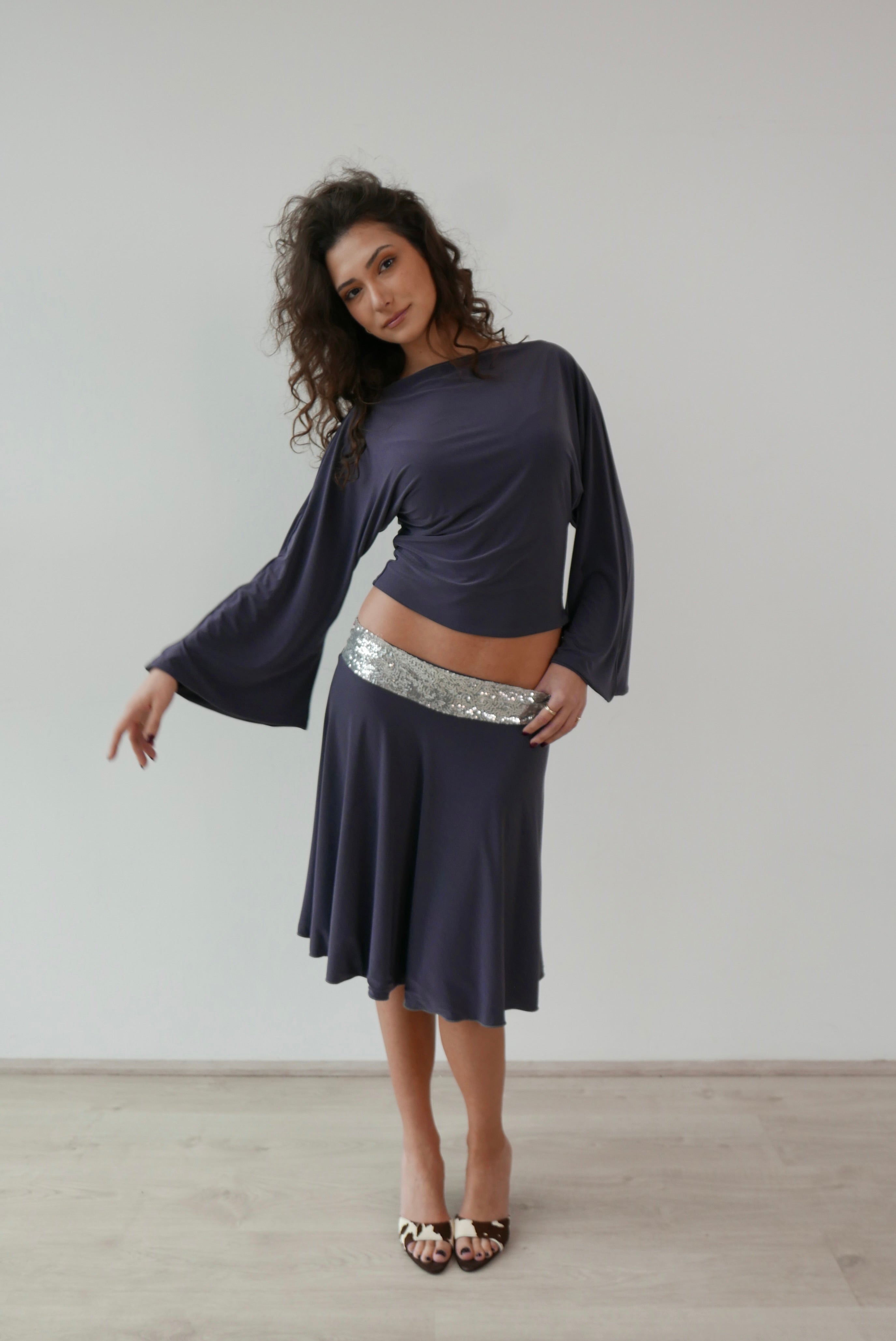 musa top & midi skirt set