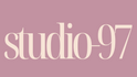 Logo of 'studio-97' on a pink background